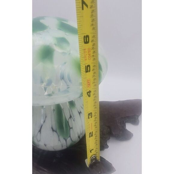 Glass Mushroom LED Light Home Decor. Fairy Lamp Green - Picture 10 of 13